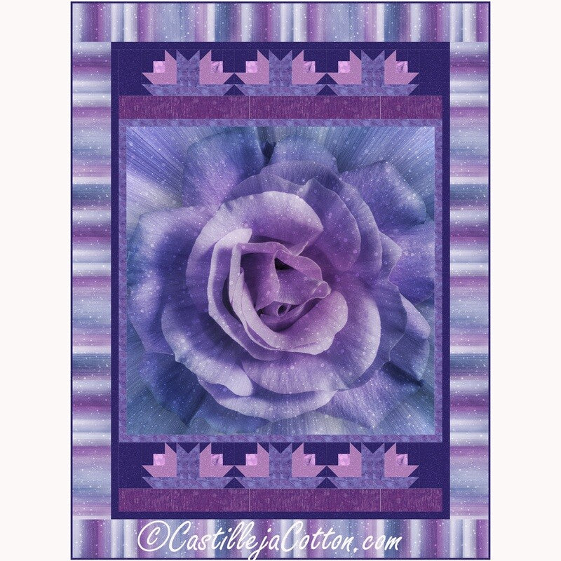 Roses Are Purple Downloadable Pattern By Castilleja Cotton