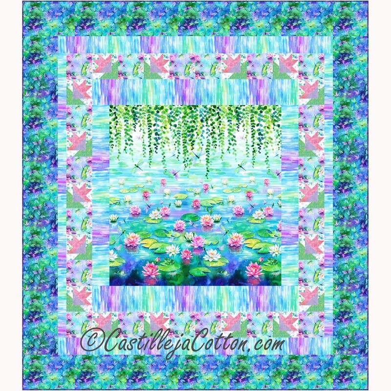 Waterlilies Queen Downloadable Pattern By Castilleja Cotton