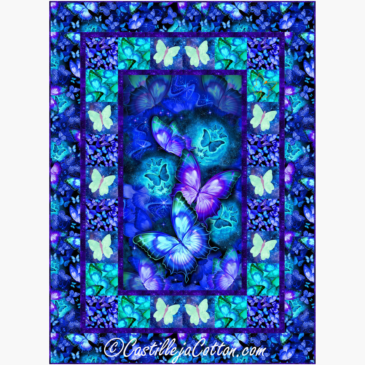 Butterfly Neon Downloadable Pattern By Castilleja Cotton