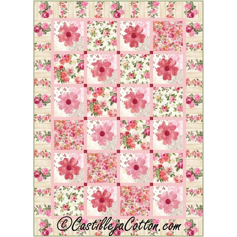 Romance Roses Downloadable Pattern By Castilleja Cotton