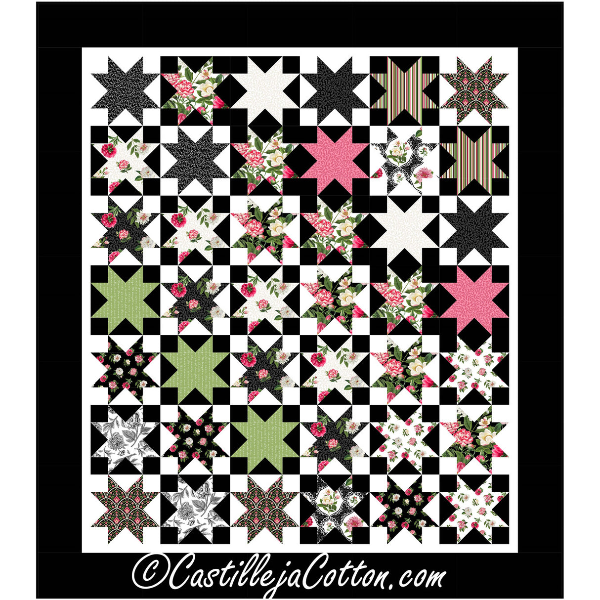 Bloom Dime Stars Downloadable Pattern By Castilleja Cotton