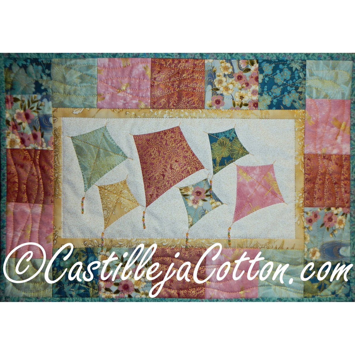 Kites Blowing in the Wind Downloadable Pattern By Castilleja Cotton