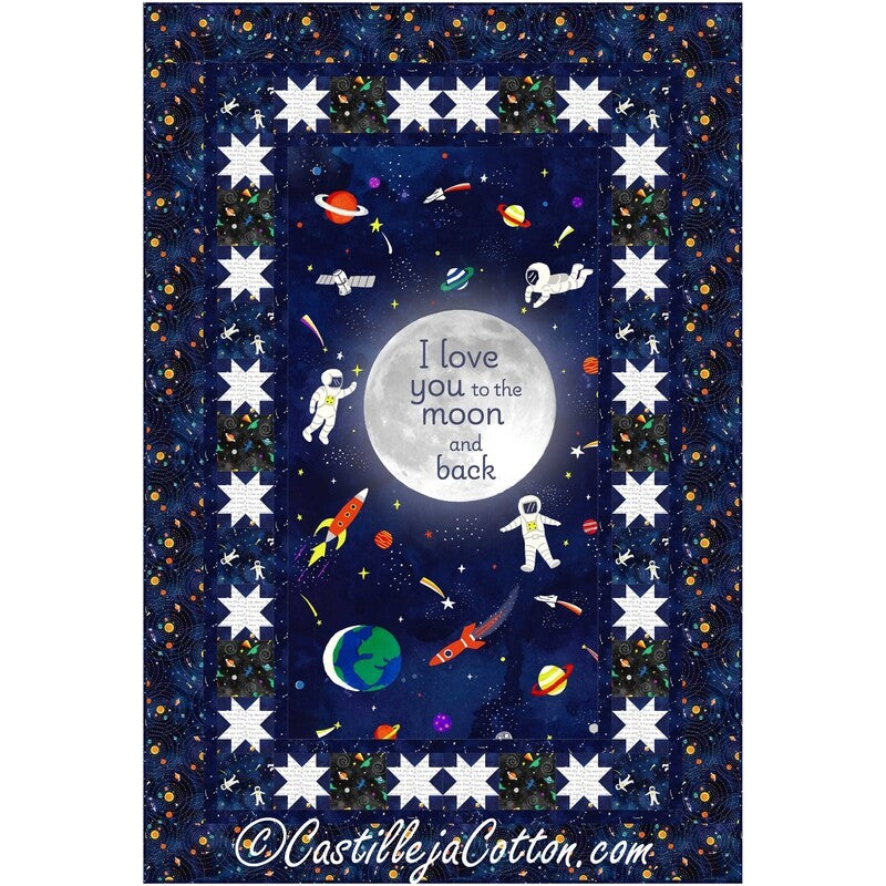 Space and Stars Lap Downloadable Pattern by Castilleja Cotton