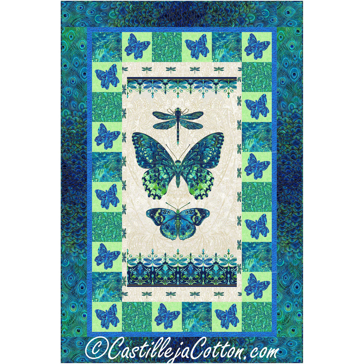 Luminous Butterflies Downloadable Pattern By Castilleja Cotton