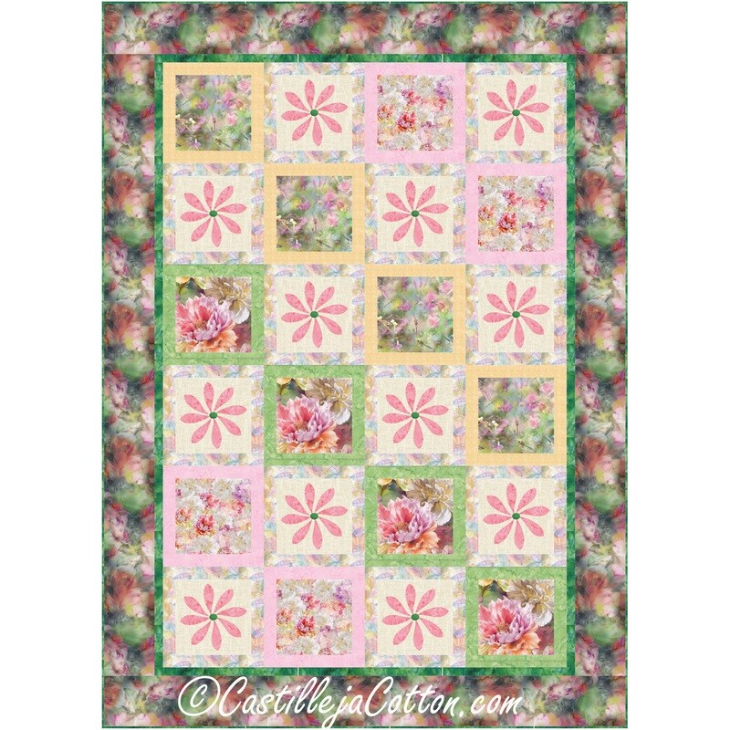 Enchanted Wildflowers Warm Downloadable Pattern by Castilleja Cotton