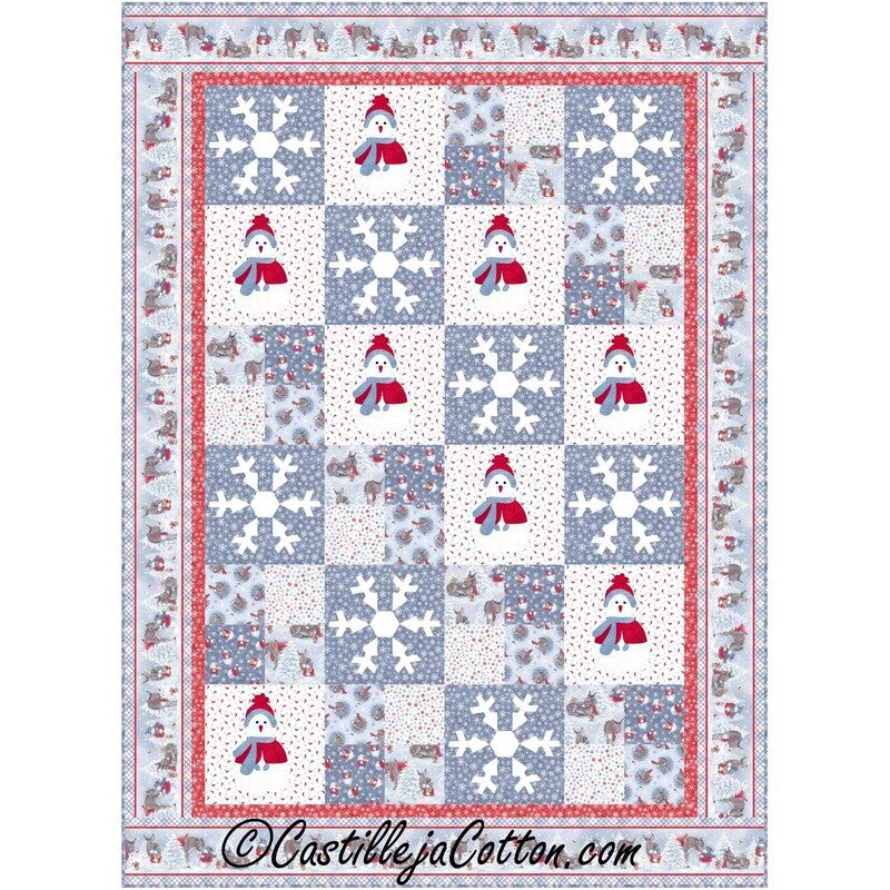 Snow Folk And Donkeys Downloadable Pattern by Castilleja Cotton