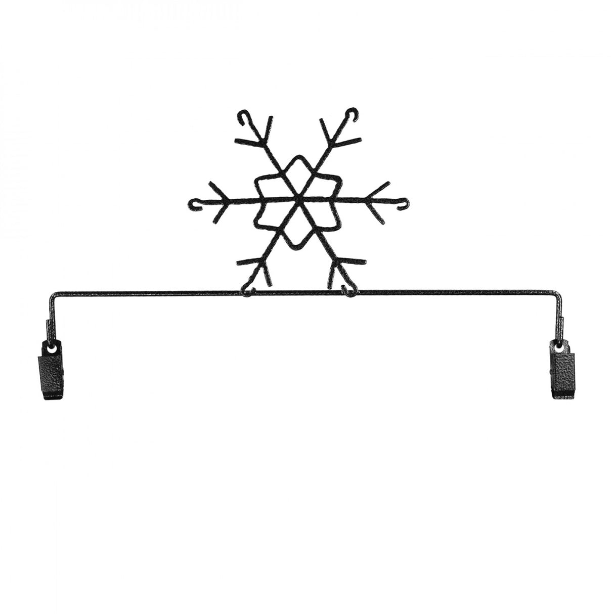 Snowflake With Clips Charcoal 12in by Ackfeld Manufacturing