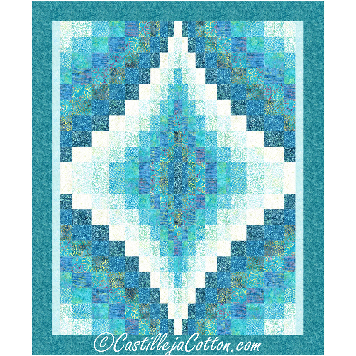 Double Bargello Jewel Splash Downloadable Pattern by Castilleja Cotton