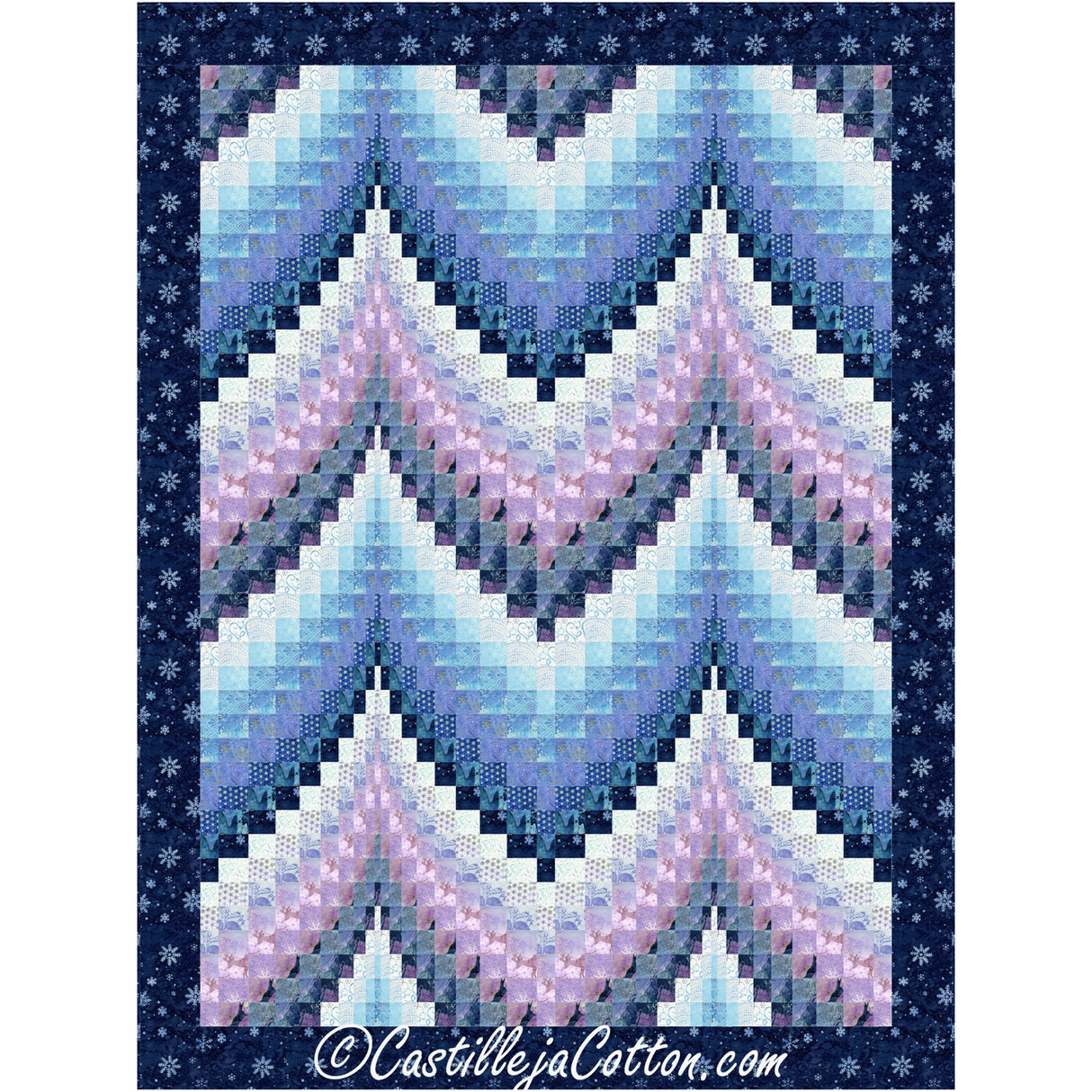 Bargello Frost Downloadable Pattern by Castilleja Cotton