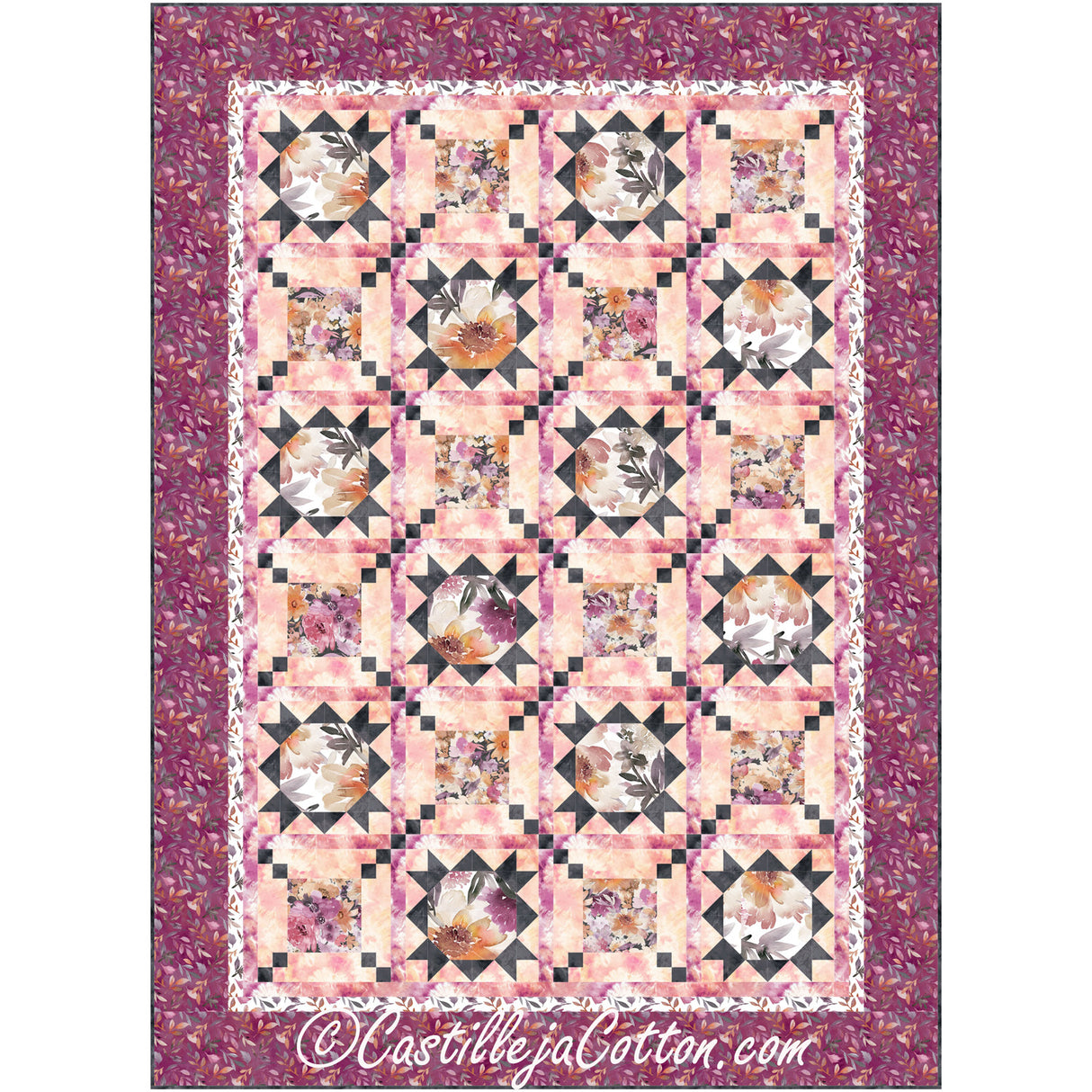 Wildflower Stars Downloadable Pattern By Castilleja Cotton