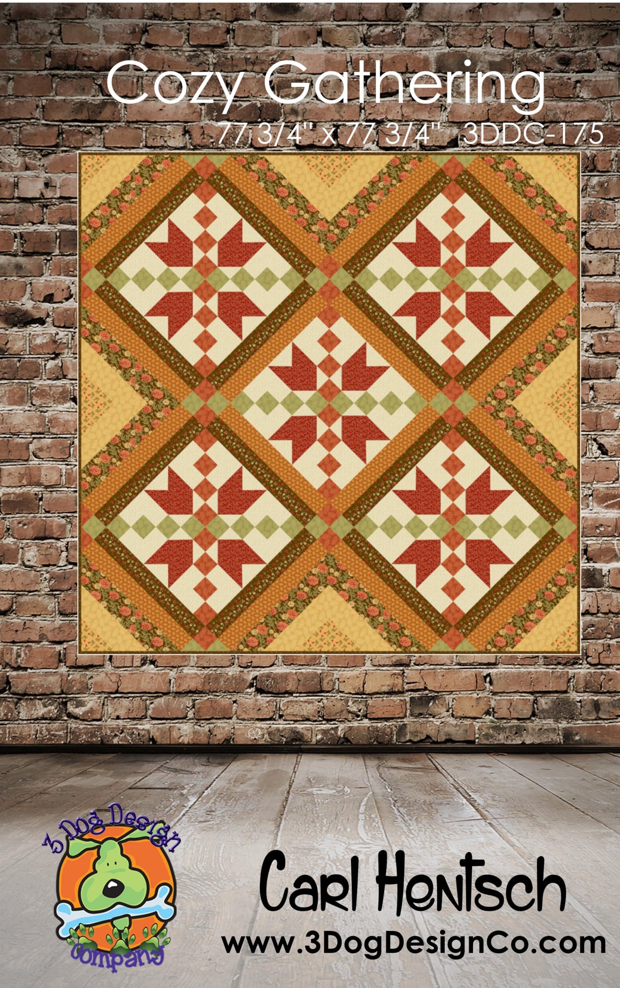 Cozy Gathering Downloadable Pattern by 3 Dog Design Co Quilt Patterns