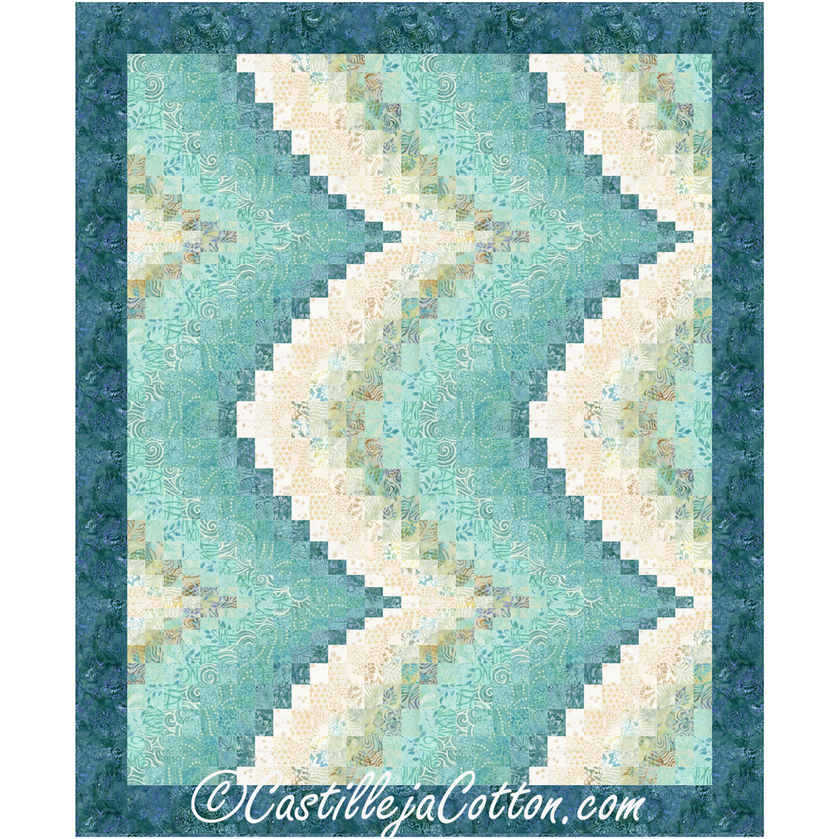 Double Rising Waves Downloadable Pattern By Castilleja Cotton