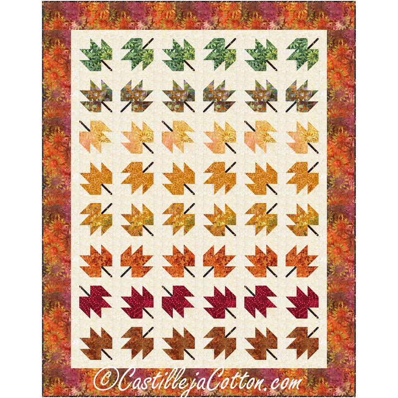 Whirling Leaves Downloadable Pattern by Castilleja Cotton