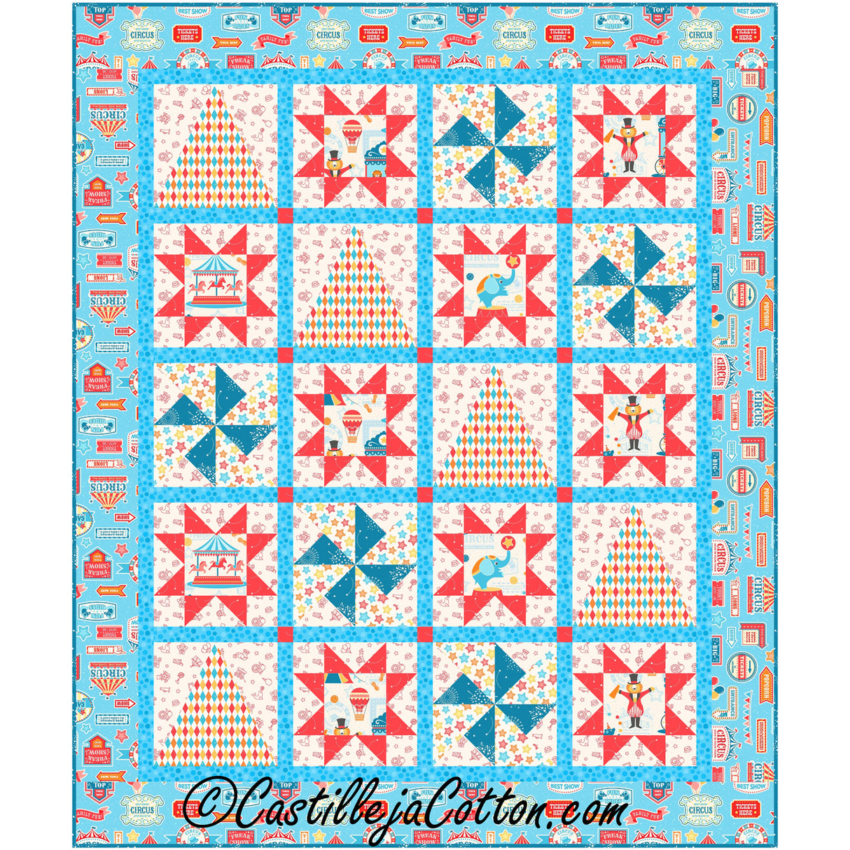 Starry Circus Downloadable Pattern by Castilleja Cotton