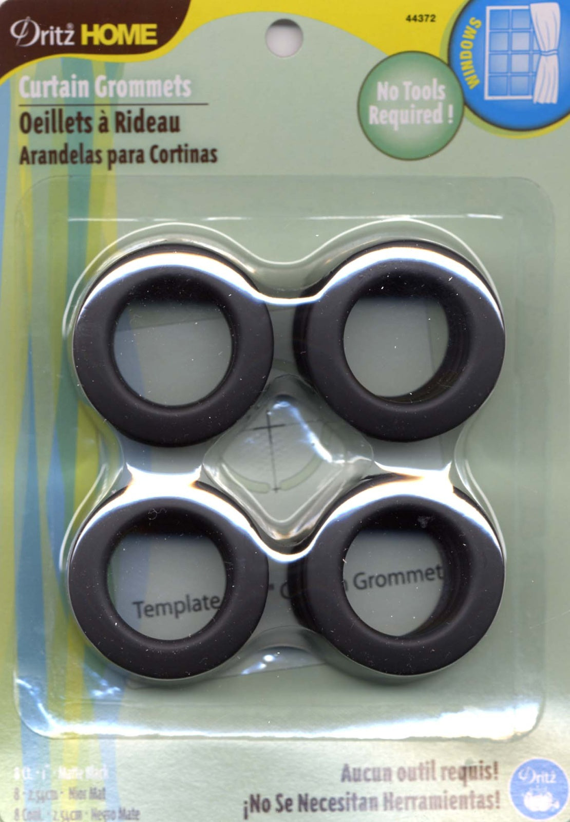 Curtain Grommet Medium Matte Black 1in 8ct by Dritz