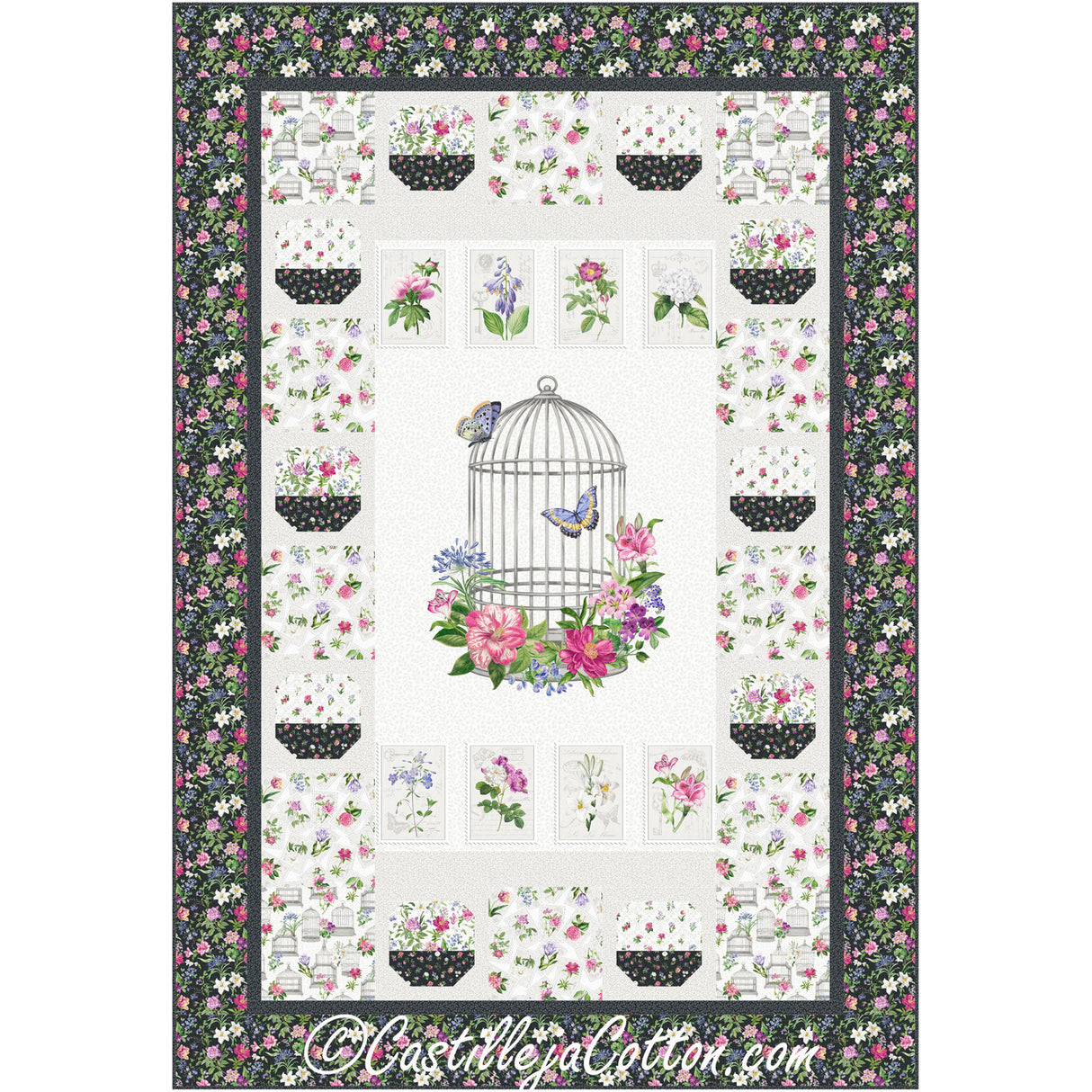 Petals in Baskets Downloadable Pattern By Castilleja Cotton