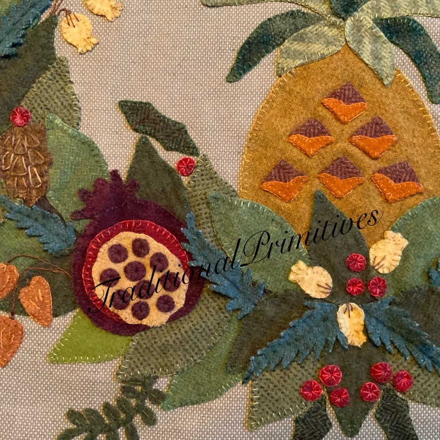 Colonial Holidays Wool Applique Pattern by Traditional Primitives