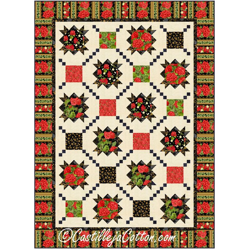 Scarlet Stars Downloadable Pattern By Castilleja Cotton