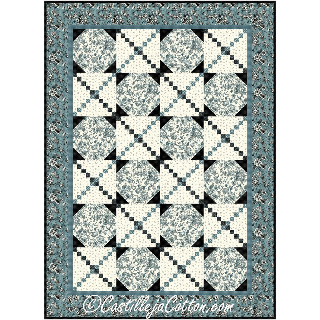 Ovals and Chains Downloadable Pattern by Castilleja Cotton