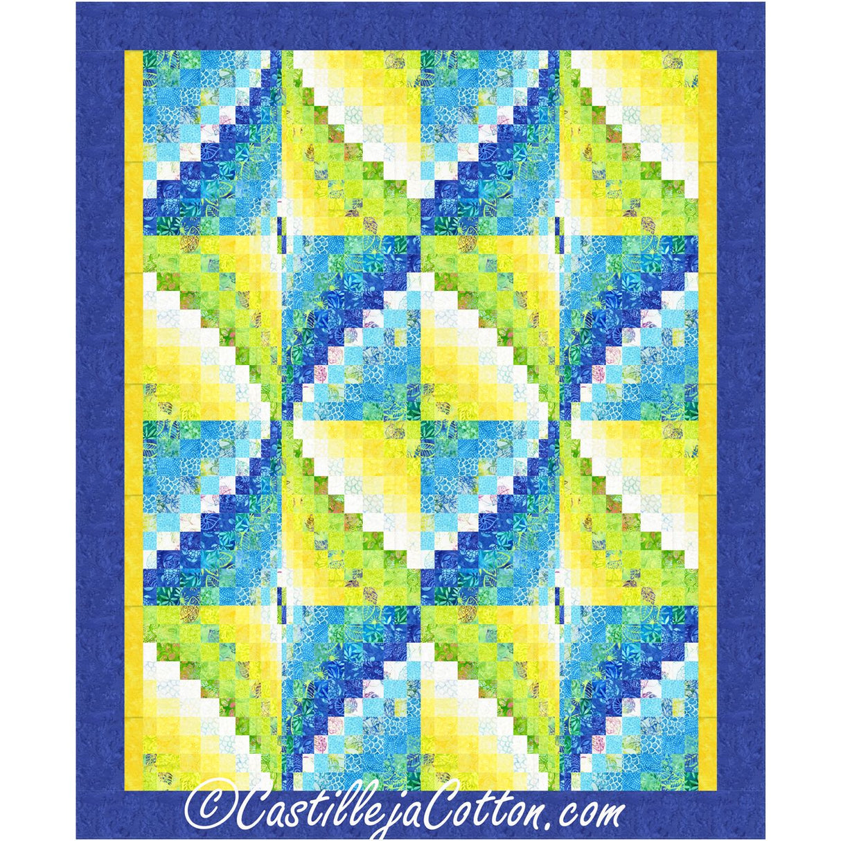 Four Brilliant Diamonds Downloadable Pattern by Castilleja Cotton
