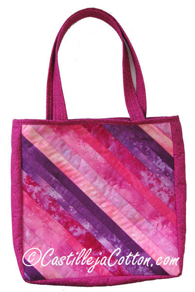 Ribbon Tote Bag Pink Downloadable Pattern By Castilleja Cotton