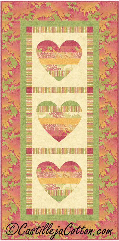Whimsical Heart Runner Downloadable Pattern By Castilleja Cotton