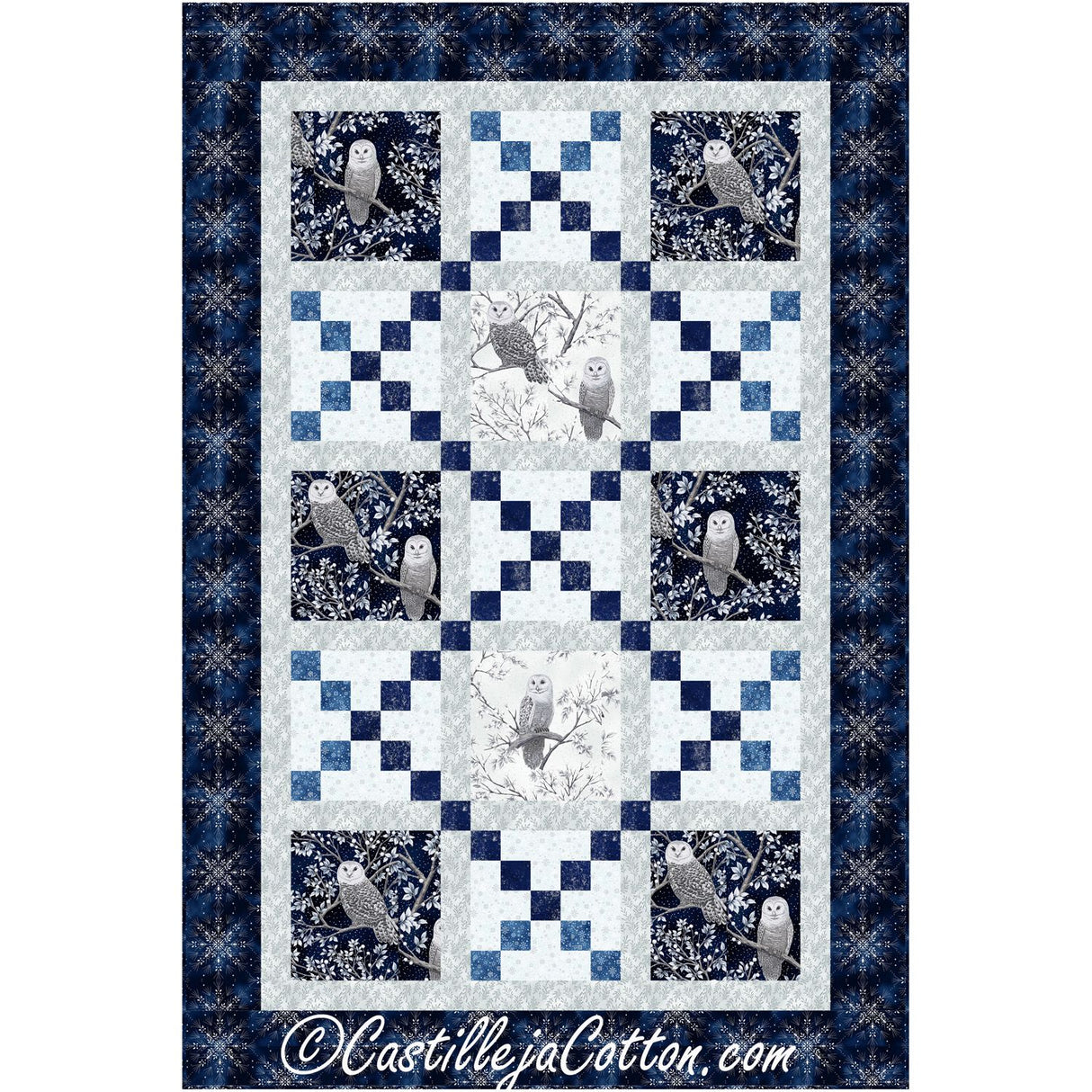 Midnight Owls Downloadable Pattern by Castilleja Cotton