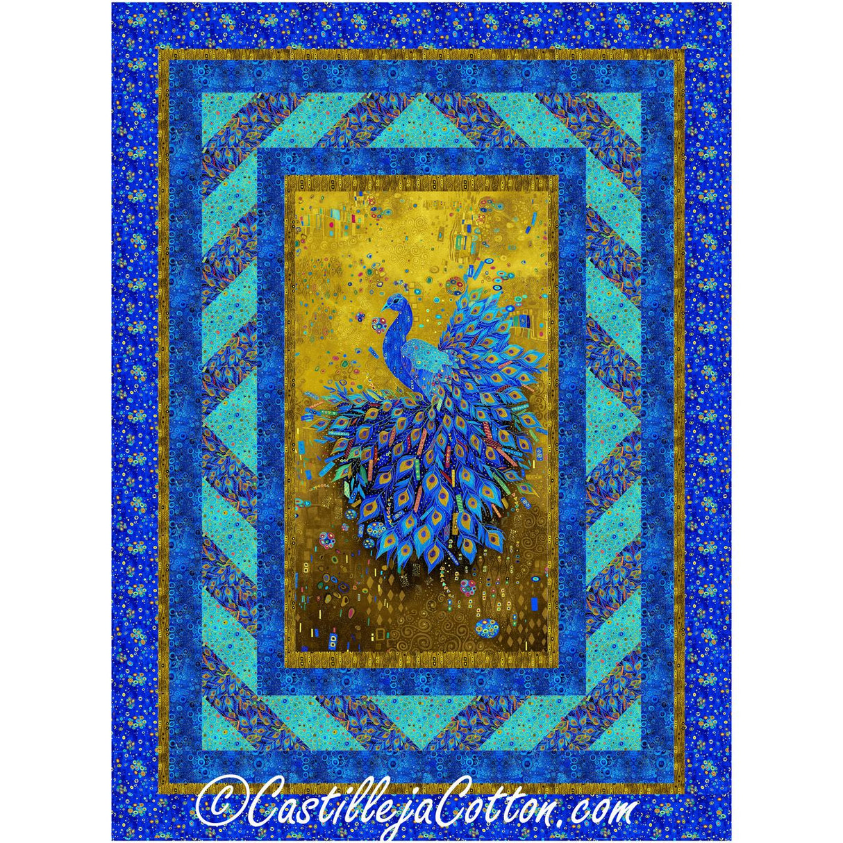 Gilded Peacock Downloadable Pattern By Castilleja Cotton