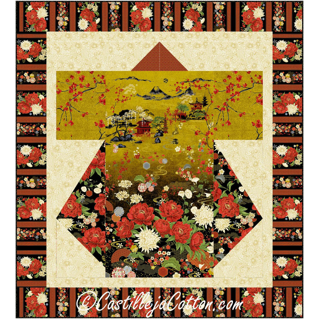 Lotus Panel Kimono Downloadable Pattern by Castilleja Cotton