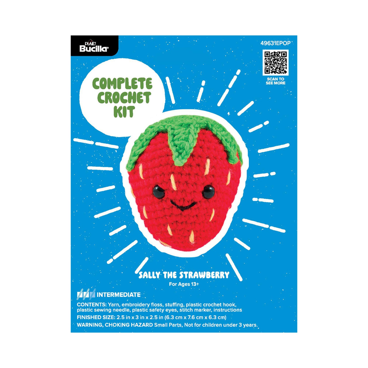 Bucilla Amigurumi Crochet Kit Strawberry Quilt Pattern by Plaid Enterprises