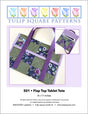 Flap Top Tablet Tote Downloadable Pattern by Tulip Square Patterns