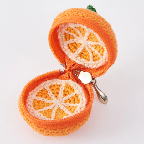 Tiny pouch crocheted with embroidery floss - Orange by Lecien Japan, Inc.