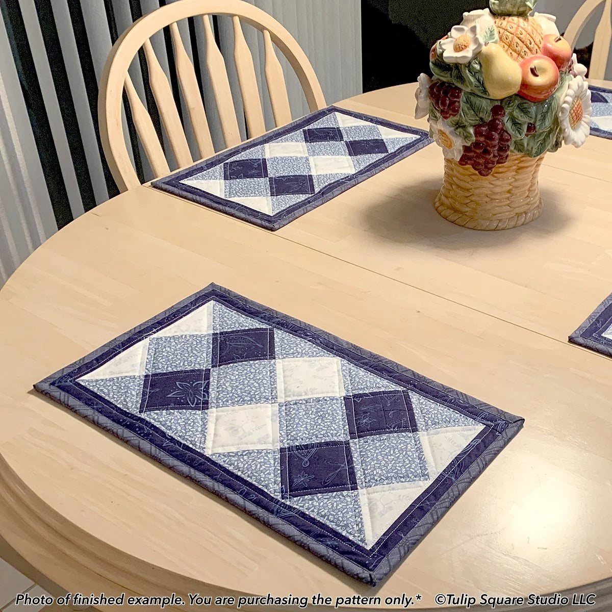 Dinner Diamonds Placemats Downloadable Pattern by Tulip Square