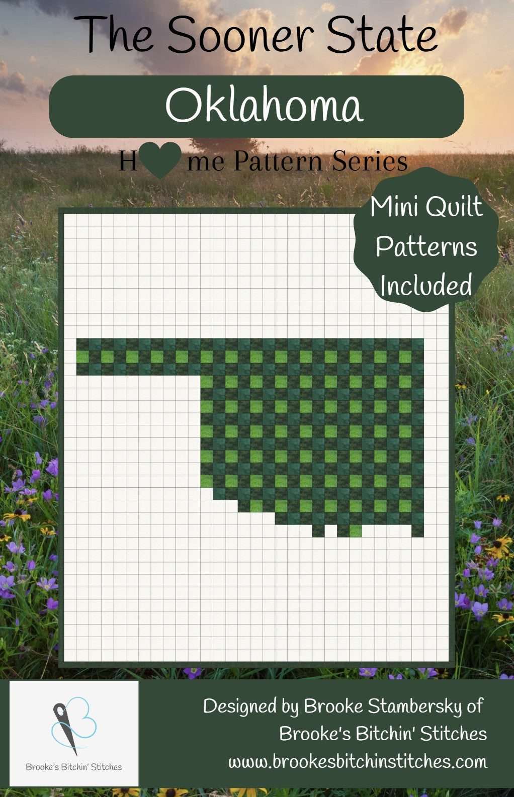 The Sooner State Oklahoma Downloadable Pattern By Brooke's Bitchin' Stitches