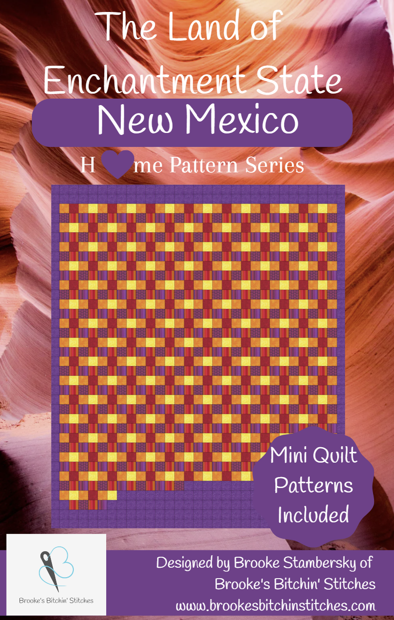 The Land of Enchantment State New Mexico Downloadable Pattern By Brooke's Bitchin' Stitches