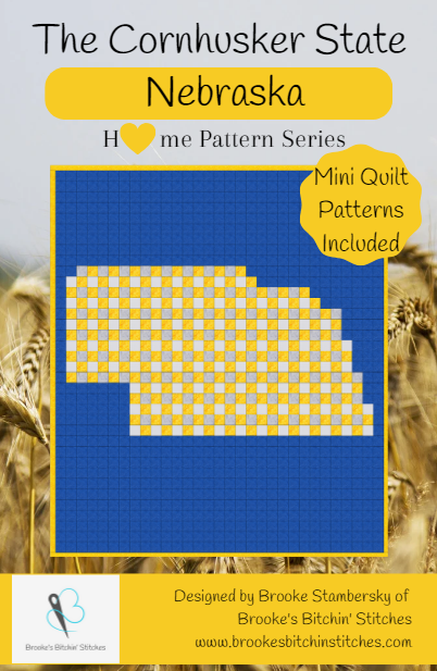 The Cornhusker State Nebraska Downloadable Pattern By Brooke's Bitchin' Stitches