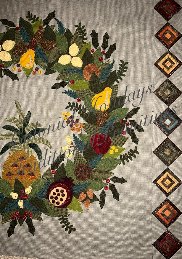 Colonial Holidays Wool Applique Pattern by Traditional Primitives