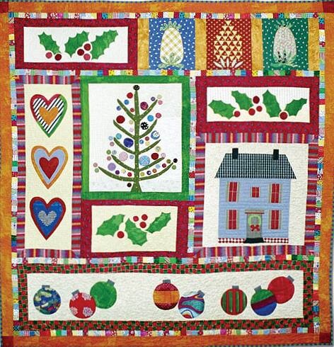 Folk Art Christmas Quilt Pattern by American Jane Patterns
