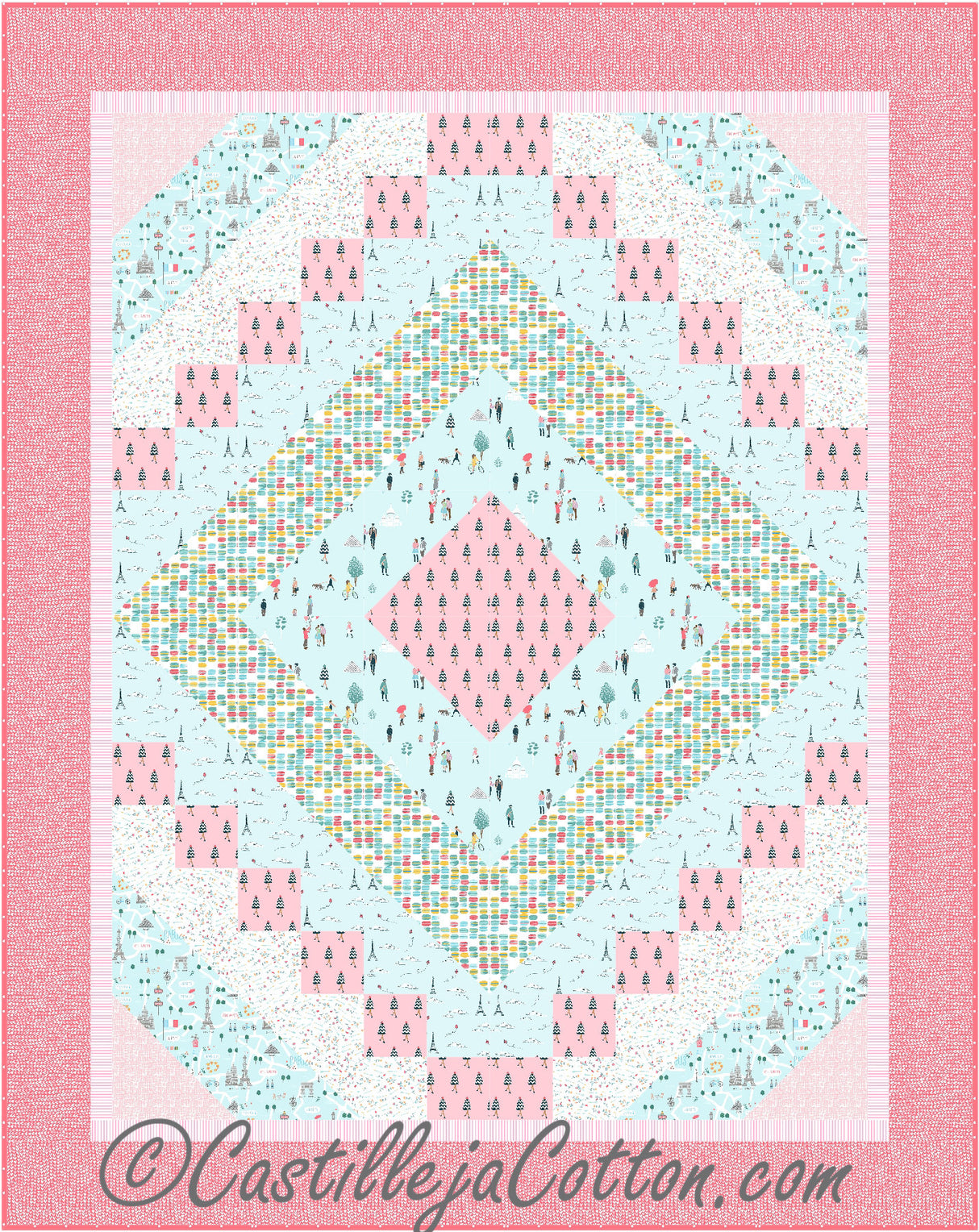 Cheerful Paris Downloadable Pattern by Castilleja Cotton