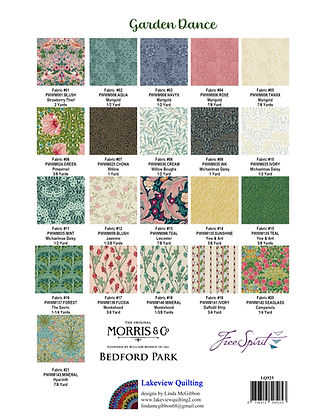Back of the Garden Dance Downloadable Pattern by Lakeview Quilting