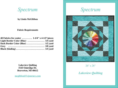 Back of the Spectrum Quilt Pattern by Lakeview Quilting
