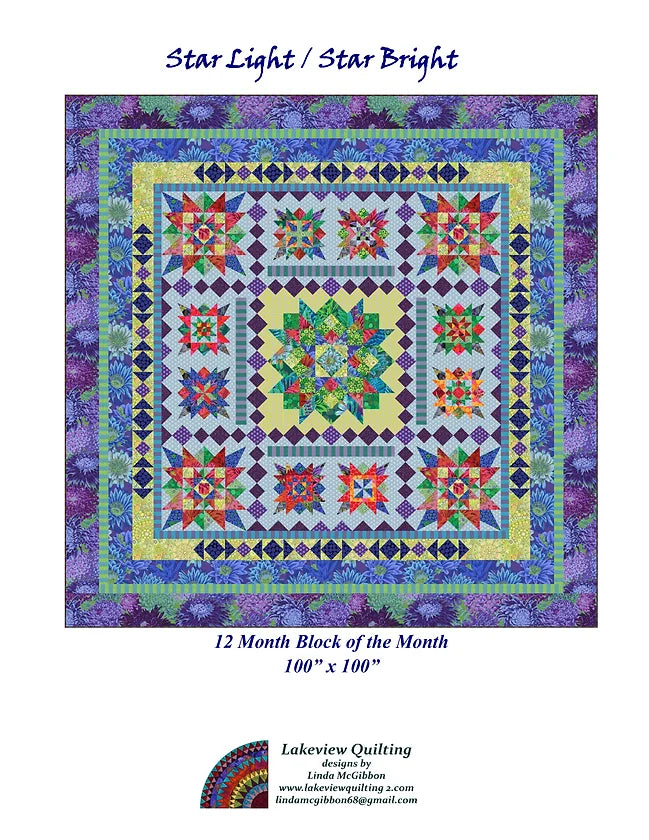 Star Light Star Bright BOM Pattern by Lakeview Quilting