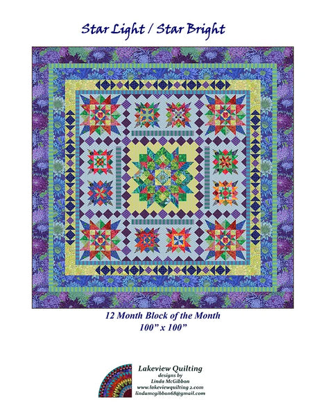 Star Light Star Bright BOM Pattern by Lakeview Quilting