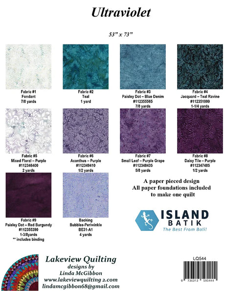 Ultraviolet Downloadable Pattern by Lakeview Quilting