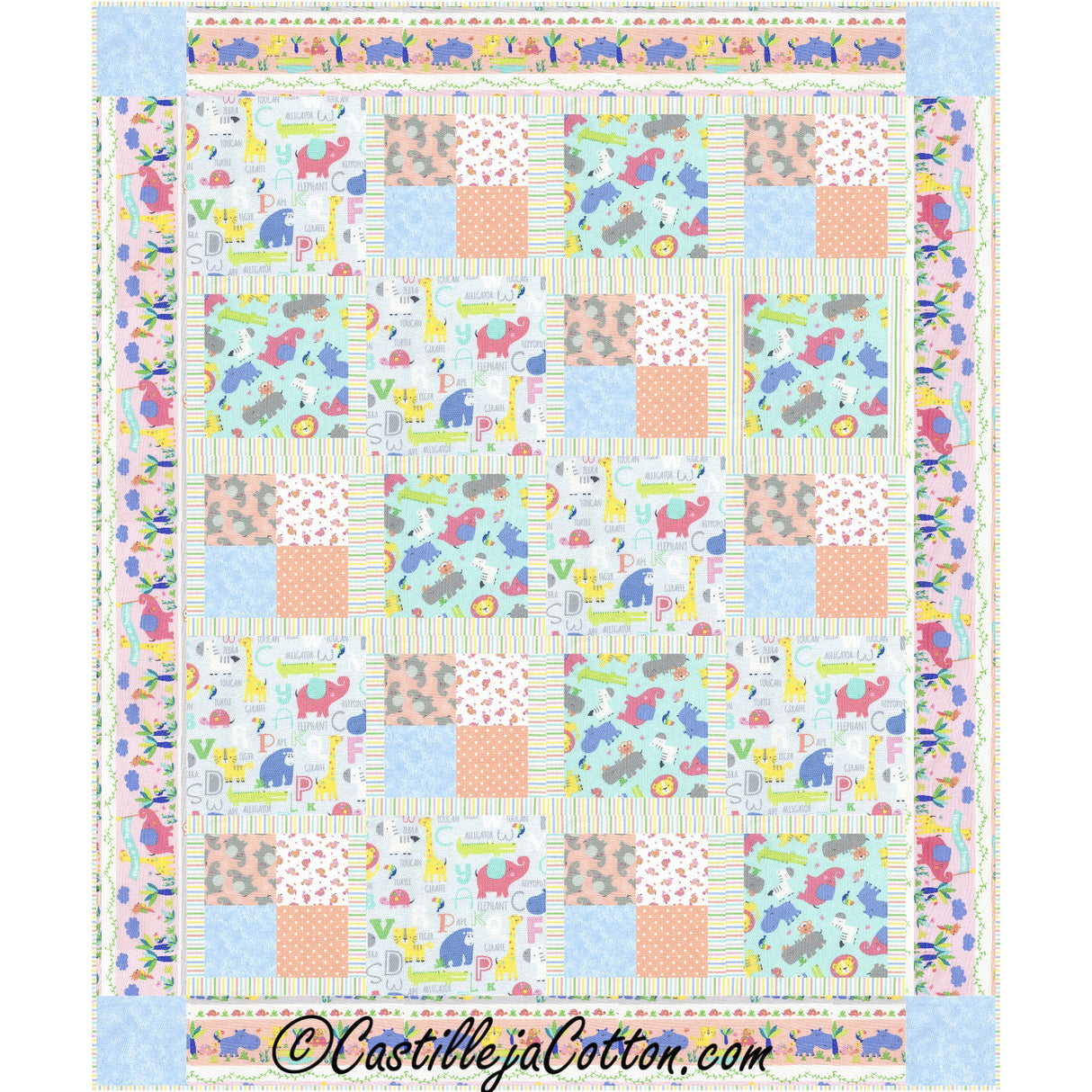 Framed Four Patch 2 Downloadable Pattern by Castilleja Cotton