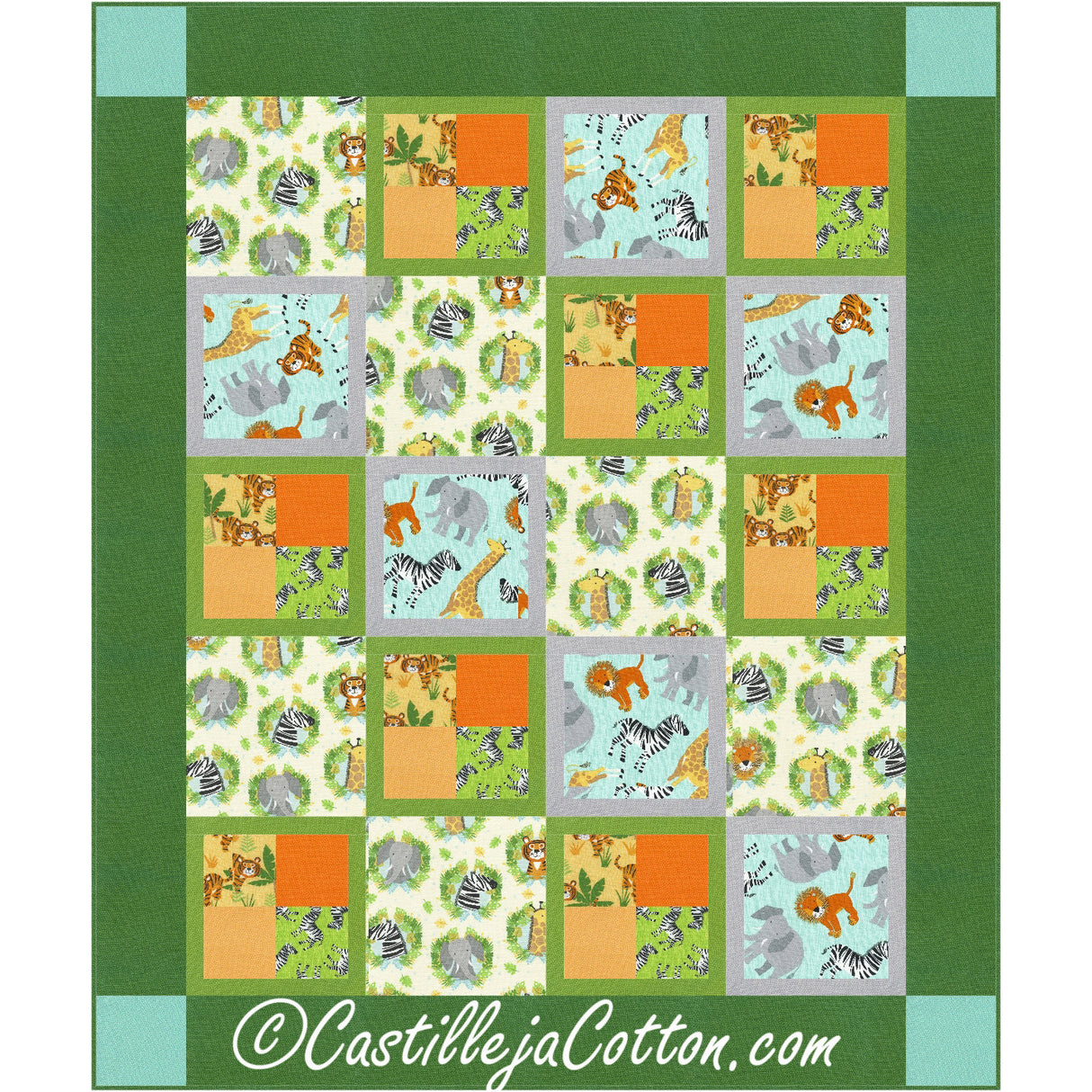 Framed Four Patch 3 Downloadable Pattern by Castilleja Cotton