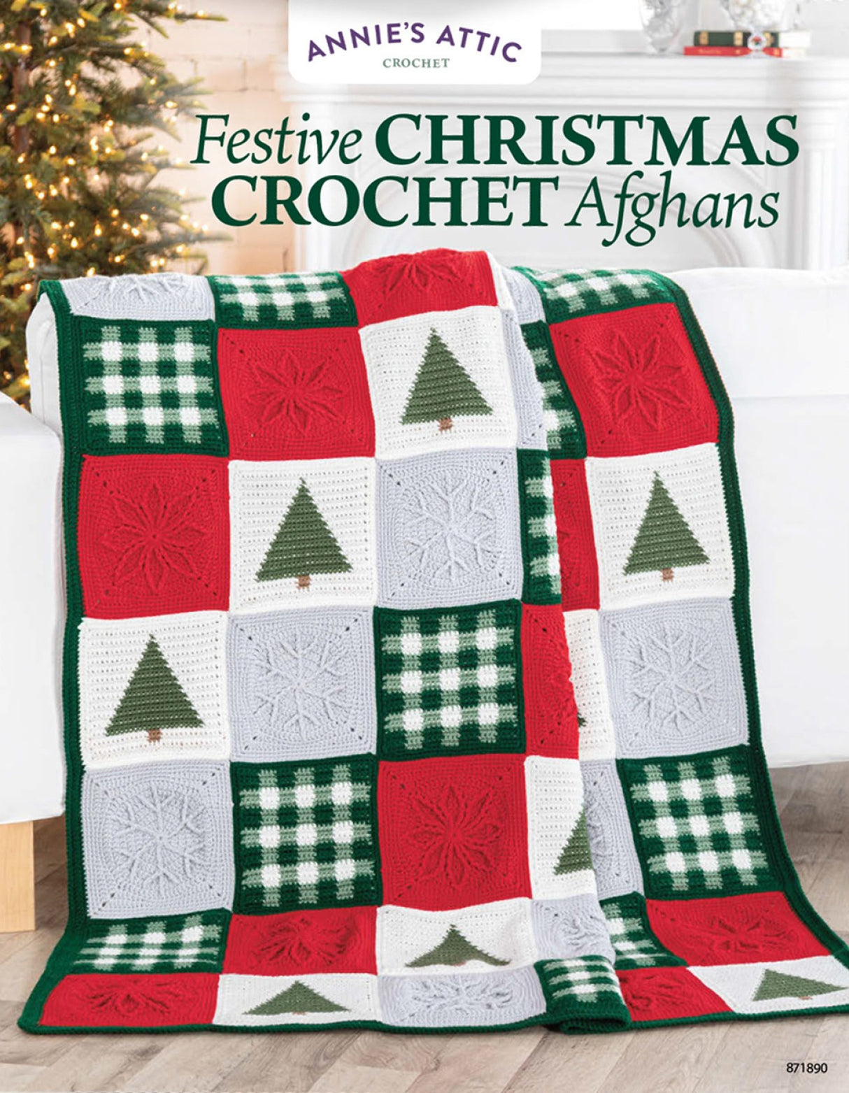 Festive Christmas Crochet Afghans Pattern by Annie's