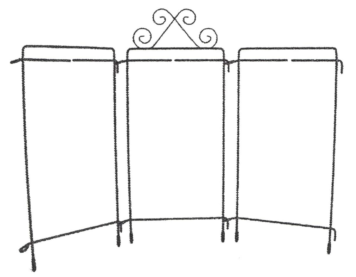 6in x 12in White Table Top Tri-Stand by Ackfeld Manufacturing