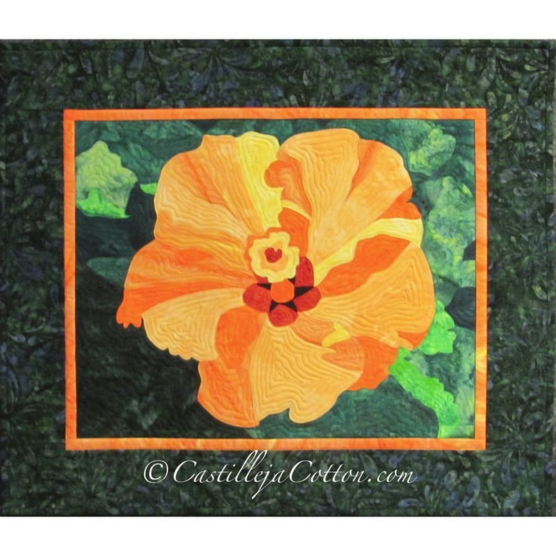 Hibiscus Downloadable Pattern by Castilleja Cotton