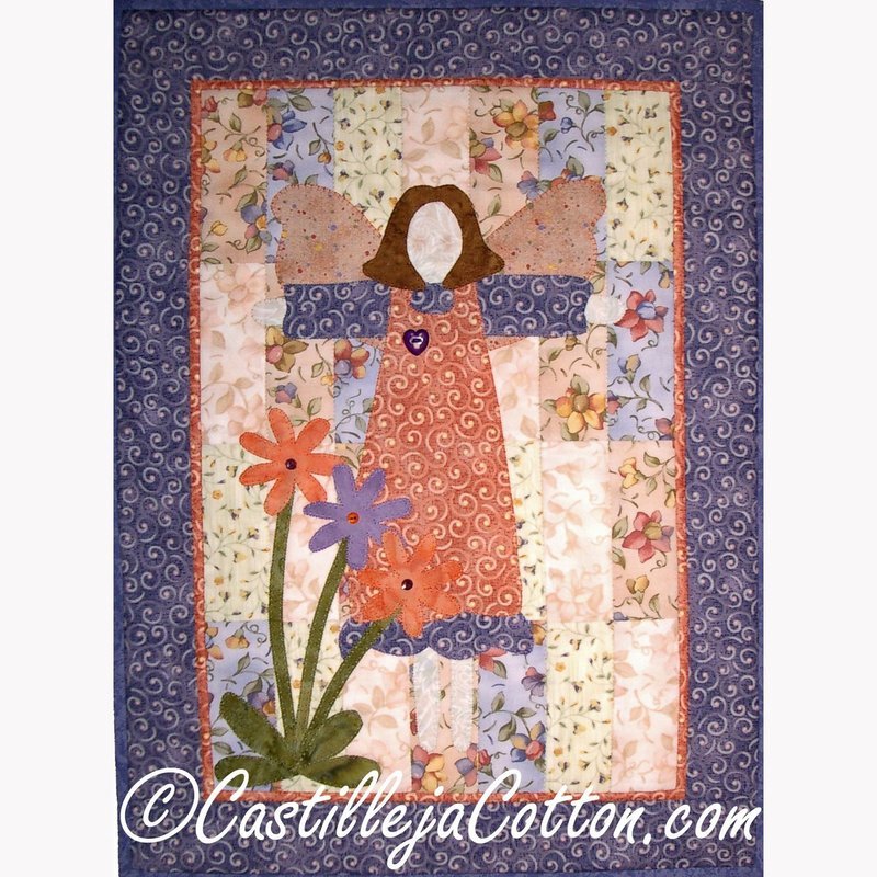 Garden Angel and Daisies Downloadable Pattern by Castilleja Cotton